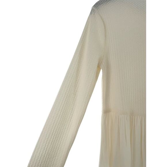 Altar'd State Blouse Women Sz XS Boho Babydoll Long Sleeve Oversized Waffle Knit - Picture 8 of 11